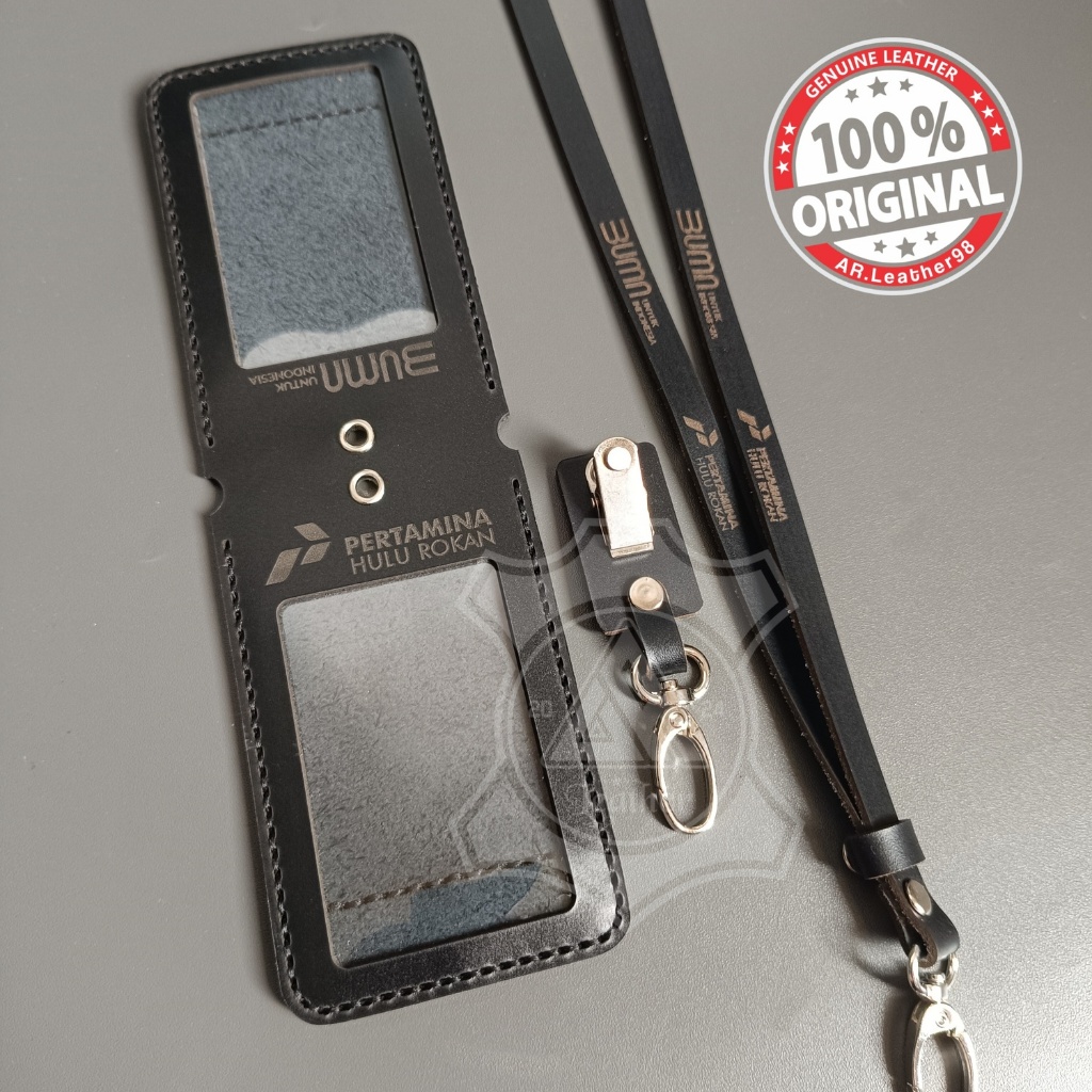 

ID Card Holder Flip Magnet Double Mika Kulit Asli Custom Logo/Nama – Tempat ID Card Kulit Flip Magnet