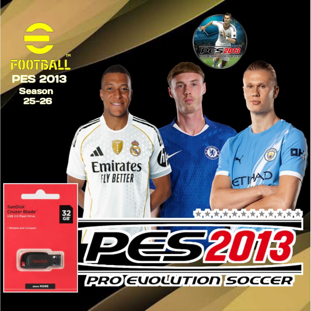 Flashdisk Game PES 2013 Patch Musim 2026-32GB
