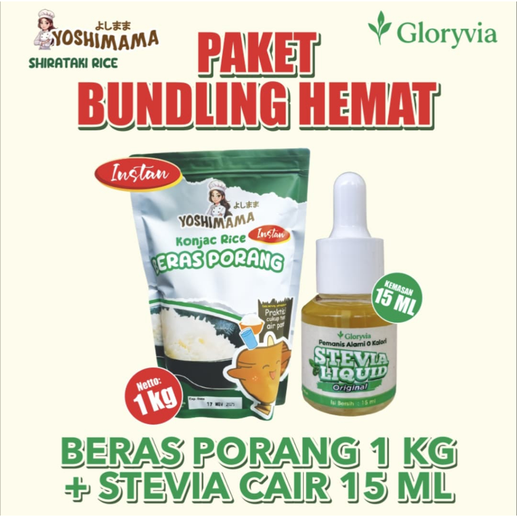 

Beras Porang Instan/Beras Shirataki/Beras Porang Instan Yoshimama/Beras Diet