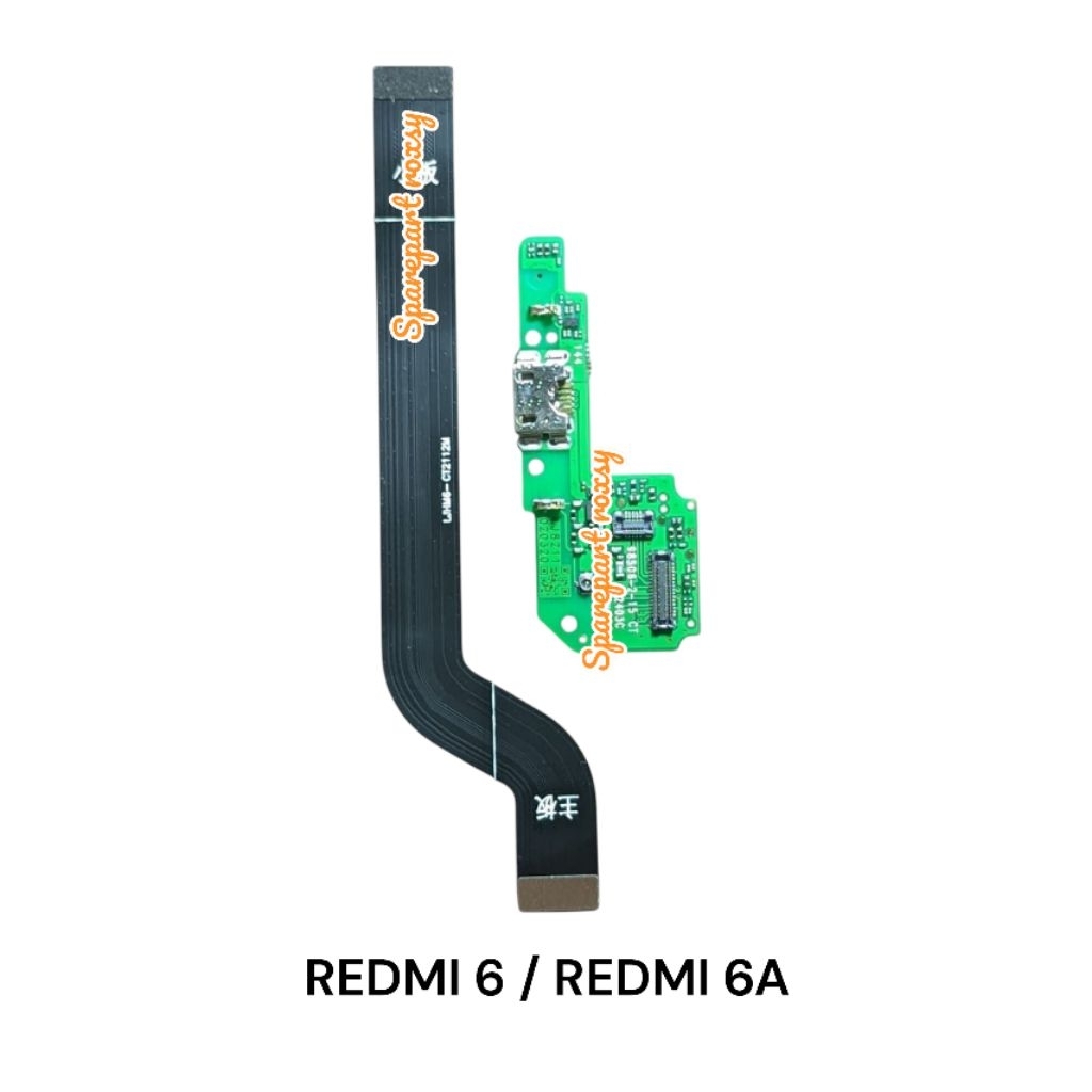 FLEXIBEL CHARGER XIAOMI REDMI 6 / REDMI 6A PAPAN CAS FULLSET IC + FLEXIBEL BOARD XIAOMI REDMI 6 / RE