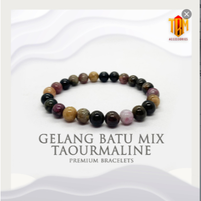 [Mix Tourmaline] Gelang Batu Mix Tourmaline Premium - Bracelets