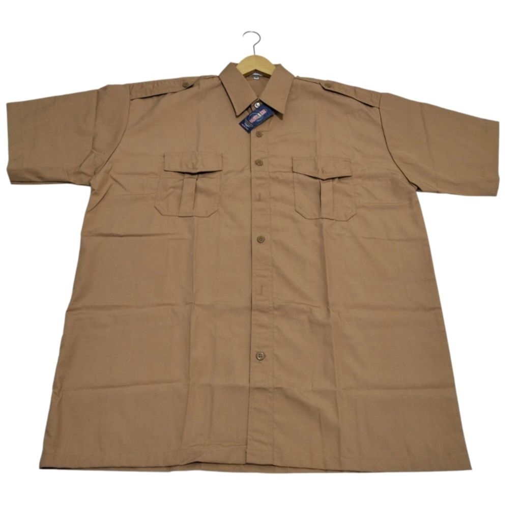 Baju Seragam Pramuka Jumbo Saku Dua Lengan Pendek Pria SD,SMP,SMA