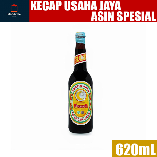Kecap Usaha Jaya Cap Bulan Asin Atom Spesial 620mL