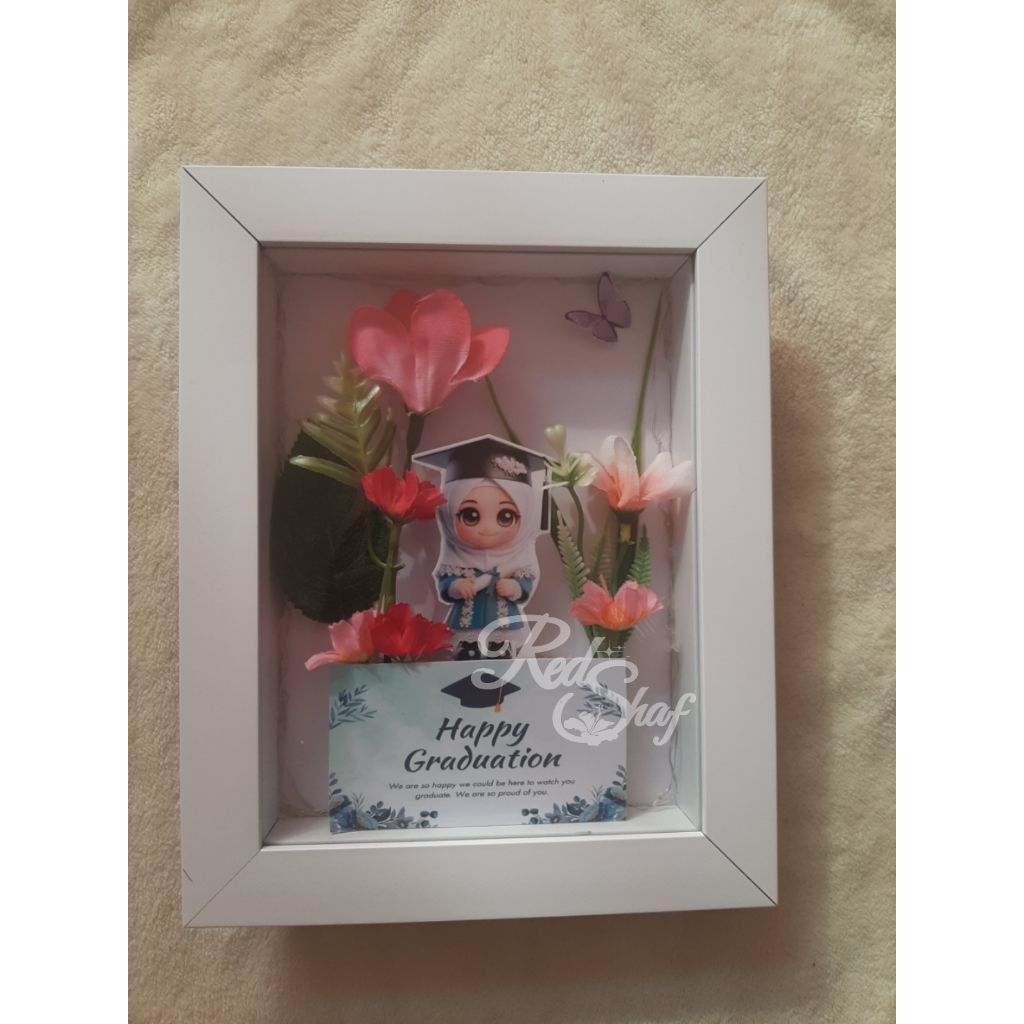 frame 3d custom, frame 3d, frame 3d wisuda, scrapbook wisuda, scrapbook, giftbox, giftbox wisuda
