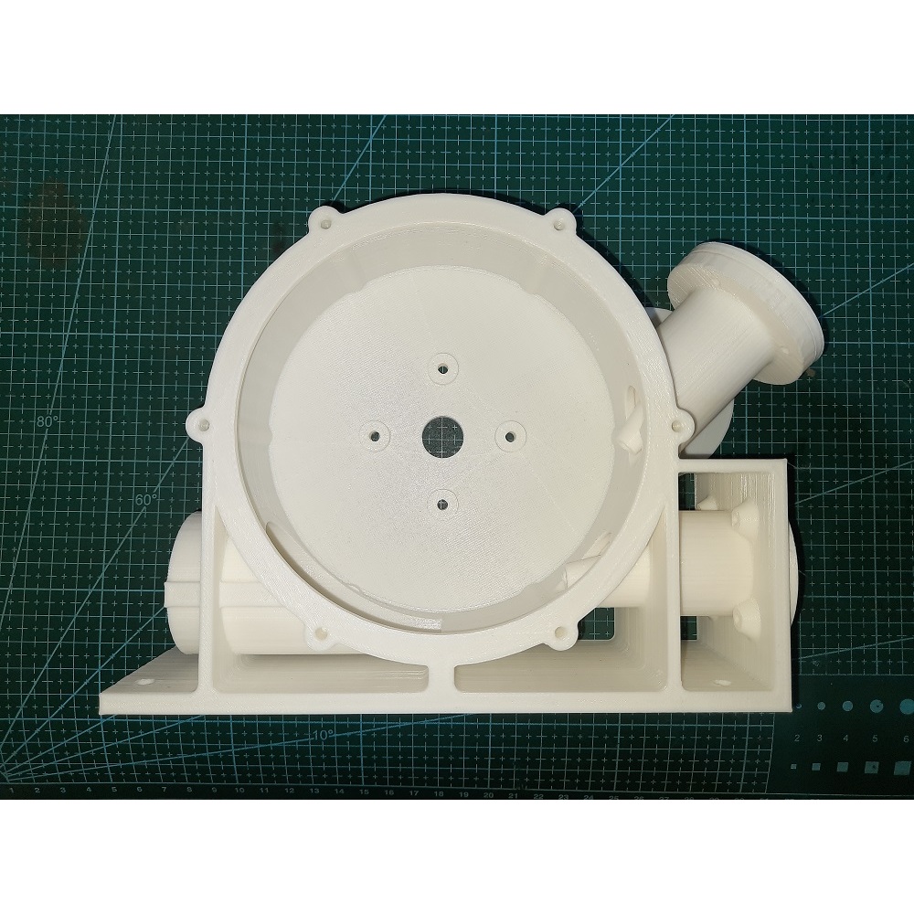 Casing Turbin Pelton Custom untuk Turbin diameter 12 cm Dua Nozzle