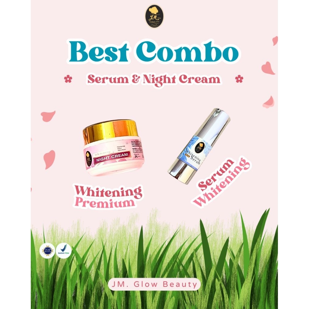 JMB Serum & Night Cream Whitening Premium [JM Glow Beauty Mojokerto]
