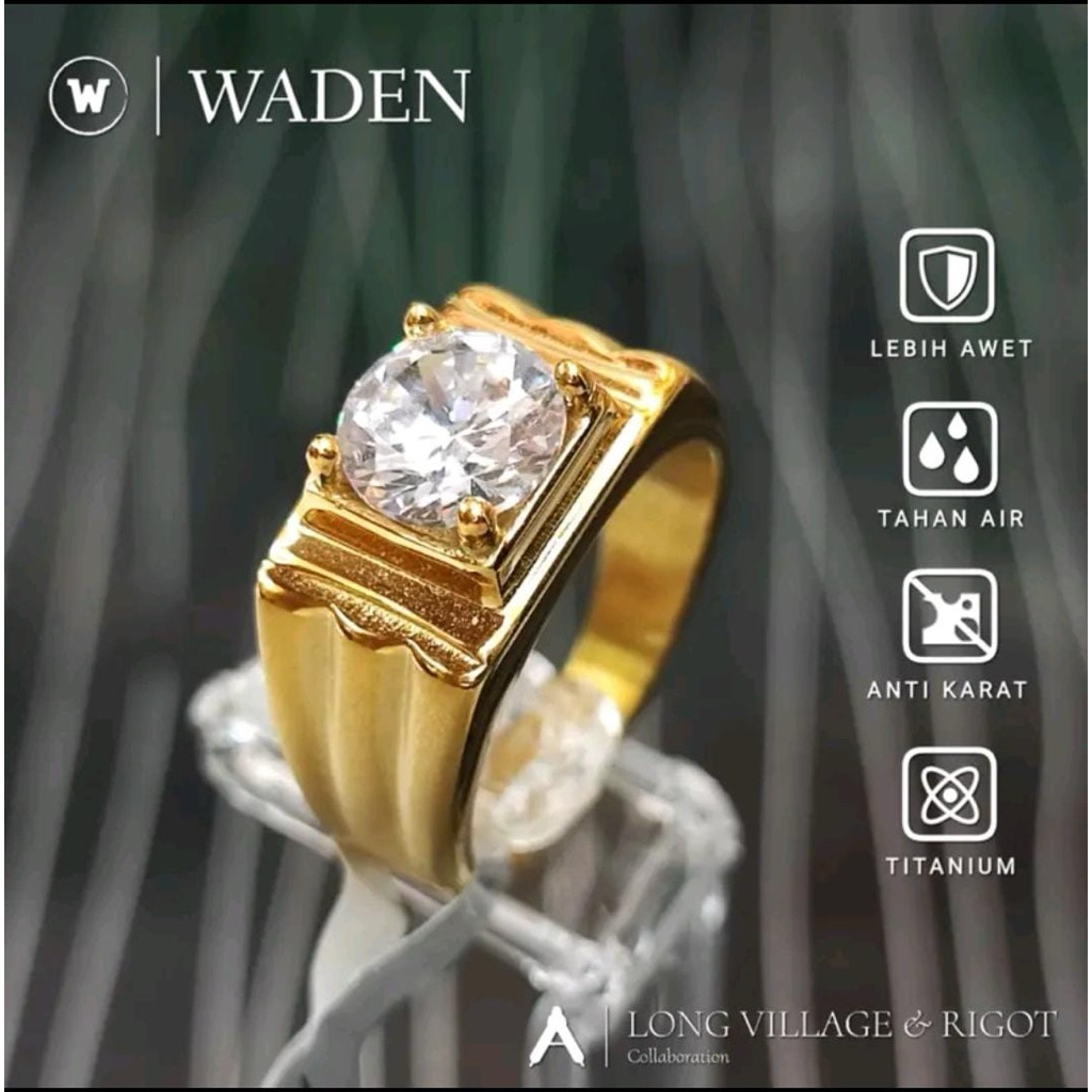 cincin titanium diamond putih