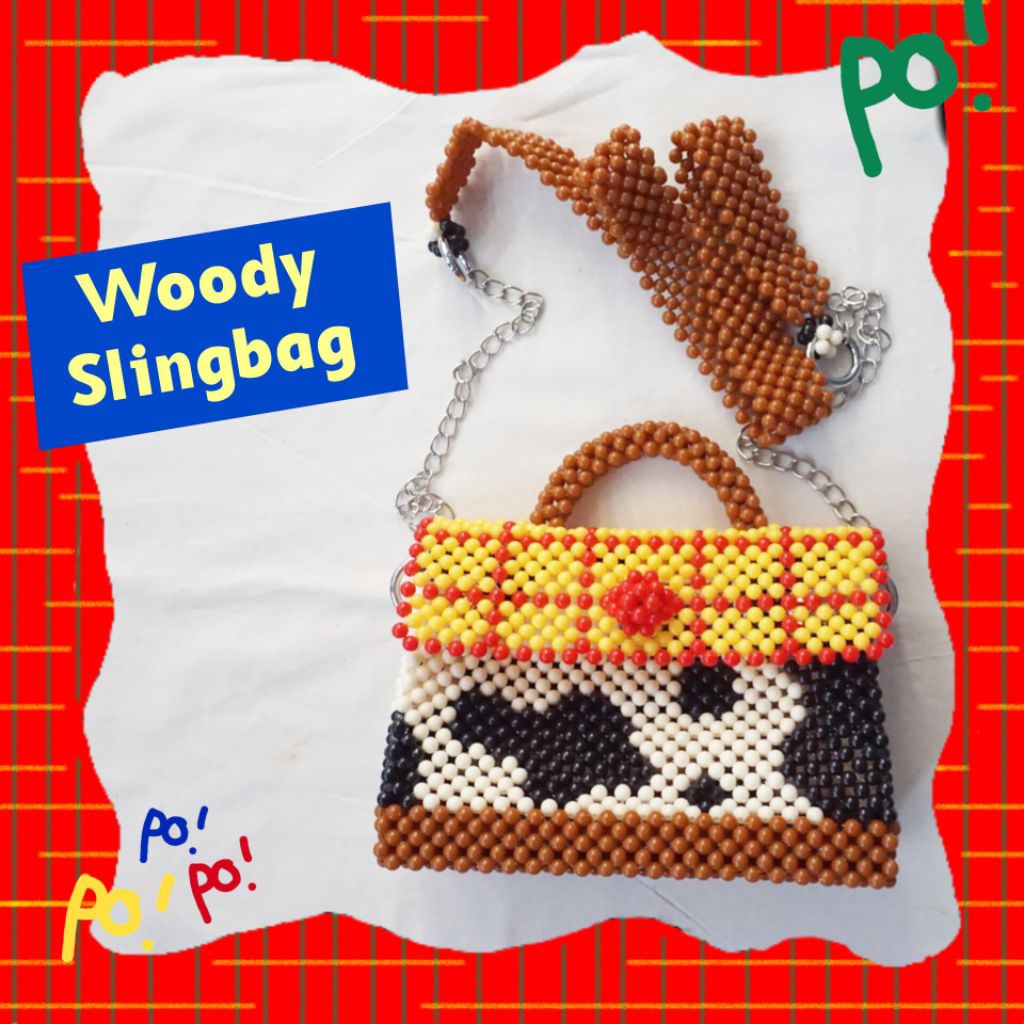 WOODY SLINGBAG| TOY STORY COLLECTION | BEADED BAG| TAS MANIK-MANIK | PULPO.PULOYO