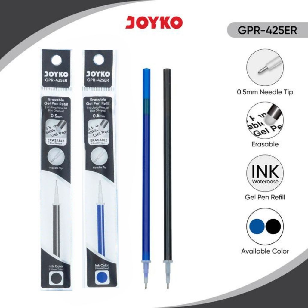 

Erasable Gel Pen Refill Isi Ulang Pen Isi Pulpen Bisa Dihapus Joyko GPR-425ER 0.5 mm