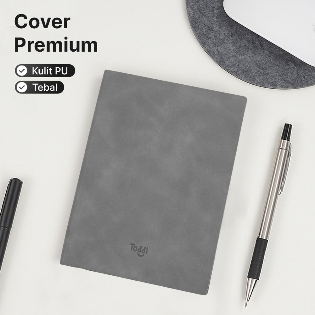 

Toddi Buku Catatan Jurnal Notebook Cover PU Leather - DJ64-31 - Gray