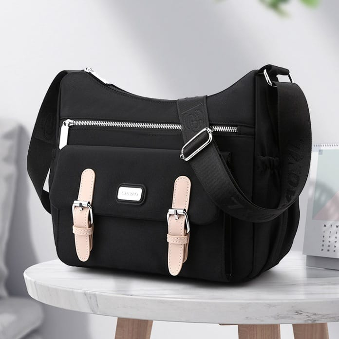 Atsor.id COD Nafa Tas Selempang Wanita Unik & Stylish – Tahan Air, Muat Banyak, Pilihan Warna Hitam,