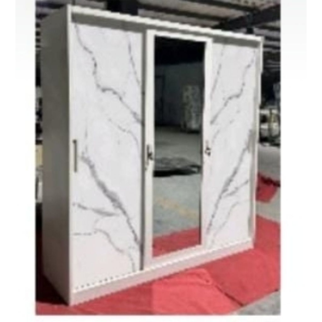 Lemari pakaian besi 3 pintu lemari sliding besi 3p jumbo