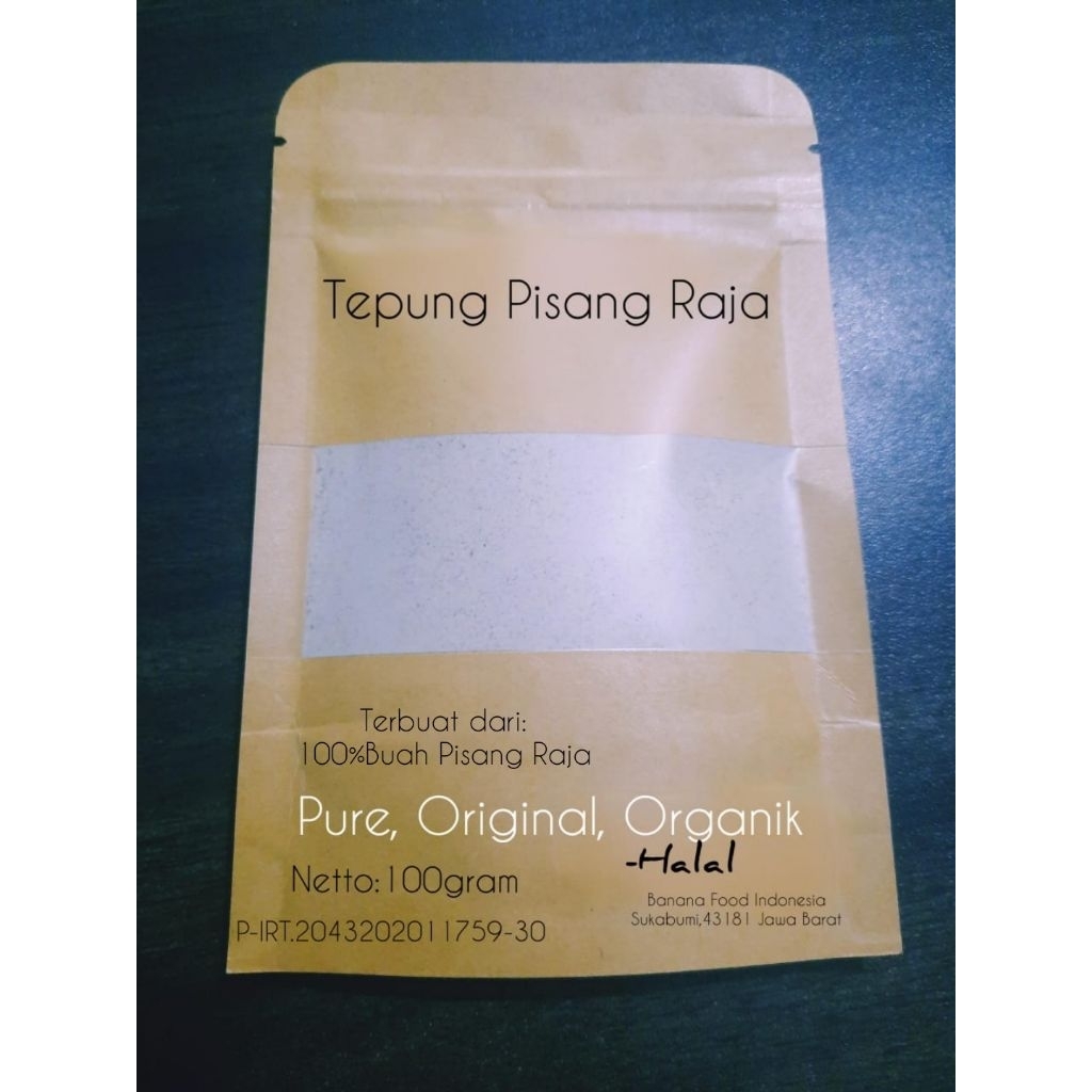 

Tepung Pisang Ambon dan Raja, Pure, Oriiginal, Organik, 100gram