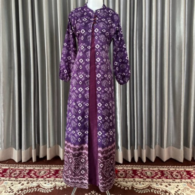 GAMIS JUBAH WANITA MOTIF JUMPUTAN PALEMBANG / GAMIS MUSLIM CANTIK KEKINIAN