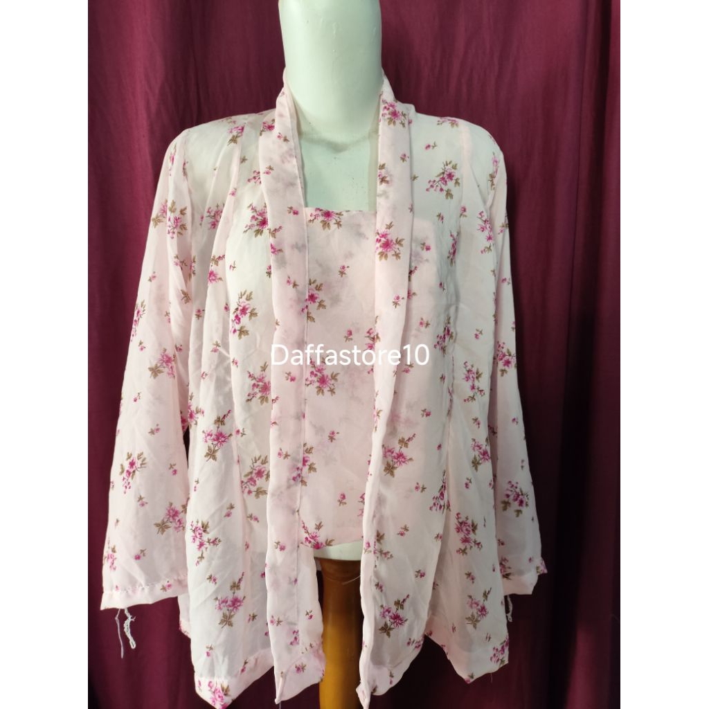 Kebaya modern sifon Trawang/ kebaya tradisional/ kebaya modern motif/ kebaya motif bunga