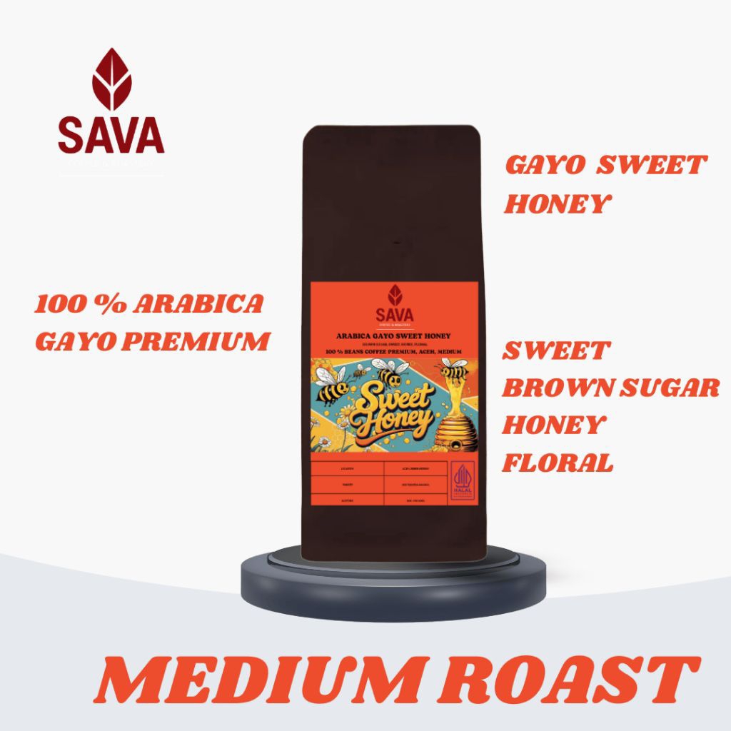 

Kopi Arabika Gayo Sweet Honey Premium | 200 Gram | Aceh | Sava Coffee