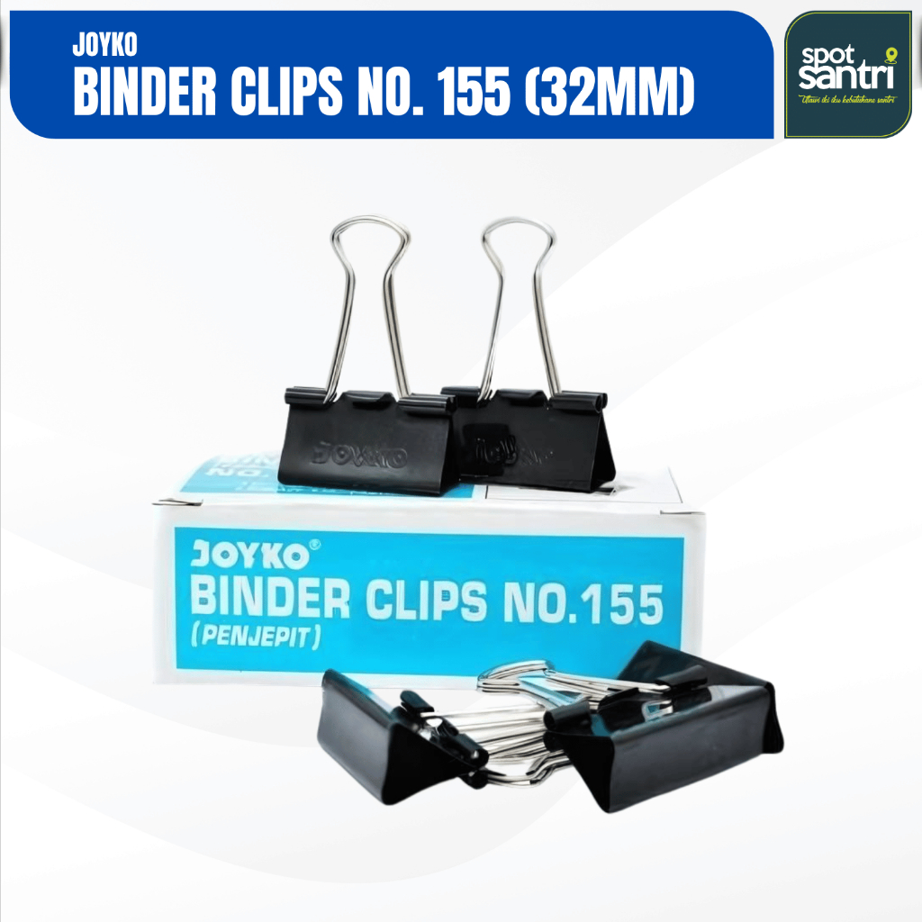 

Binder Clips Joyko NO 155 | Klip Penjepit Kertas (Paling Kecil) [BOX/12PCS]