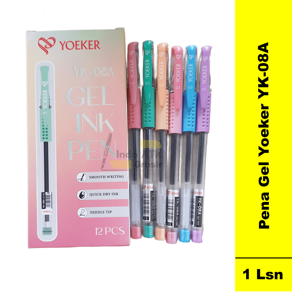 

1 Kotak Isi 12 Pcs Pena Gel YOEKER YK-08A