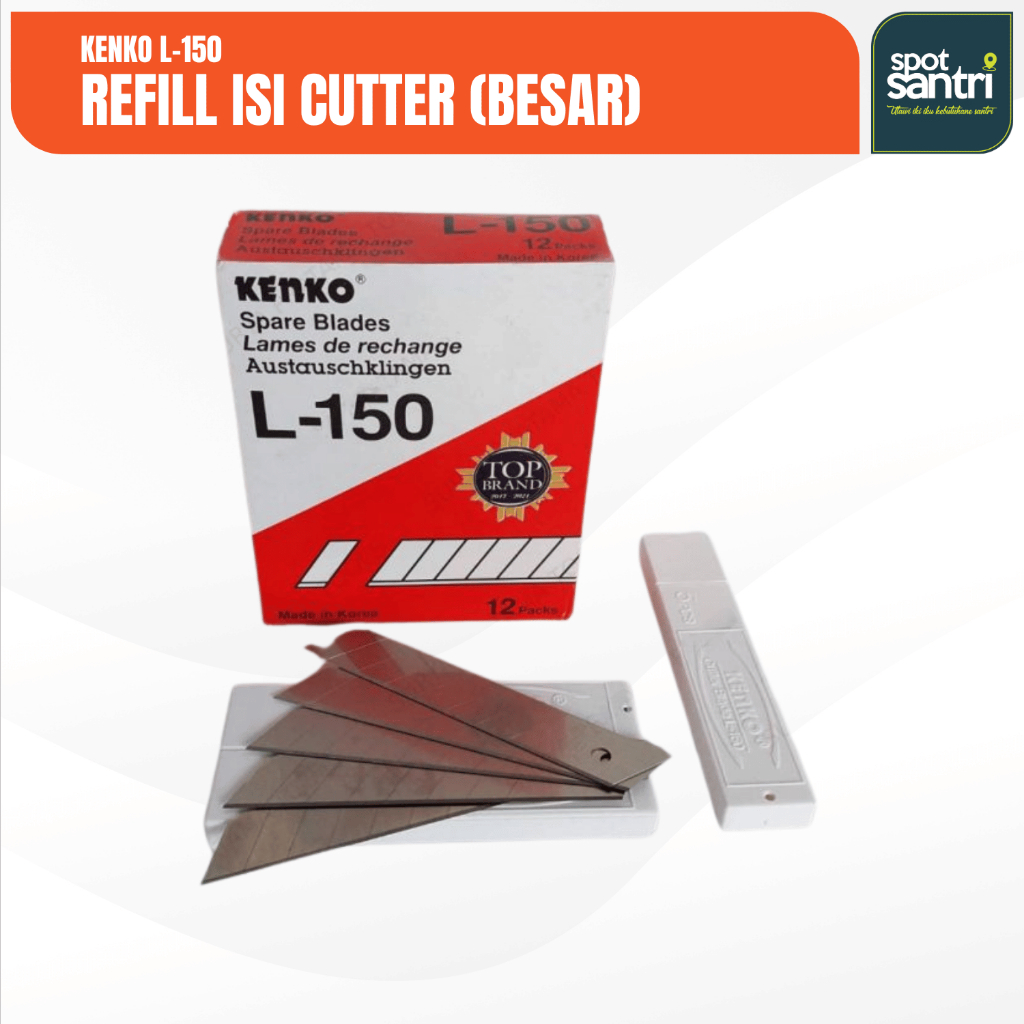

Refill Isi Cutter Kenko L-150 (Besar) | Isi Alat Pemotong - PACK [Isi 5 PCS]