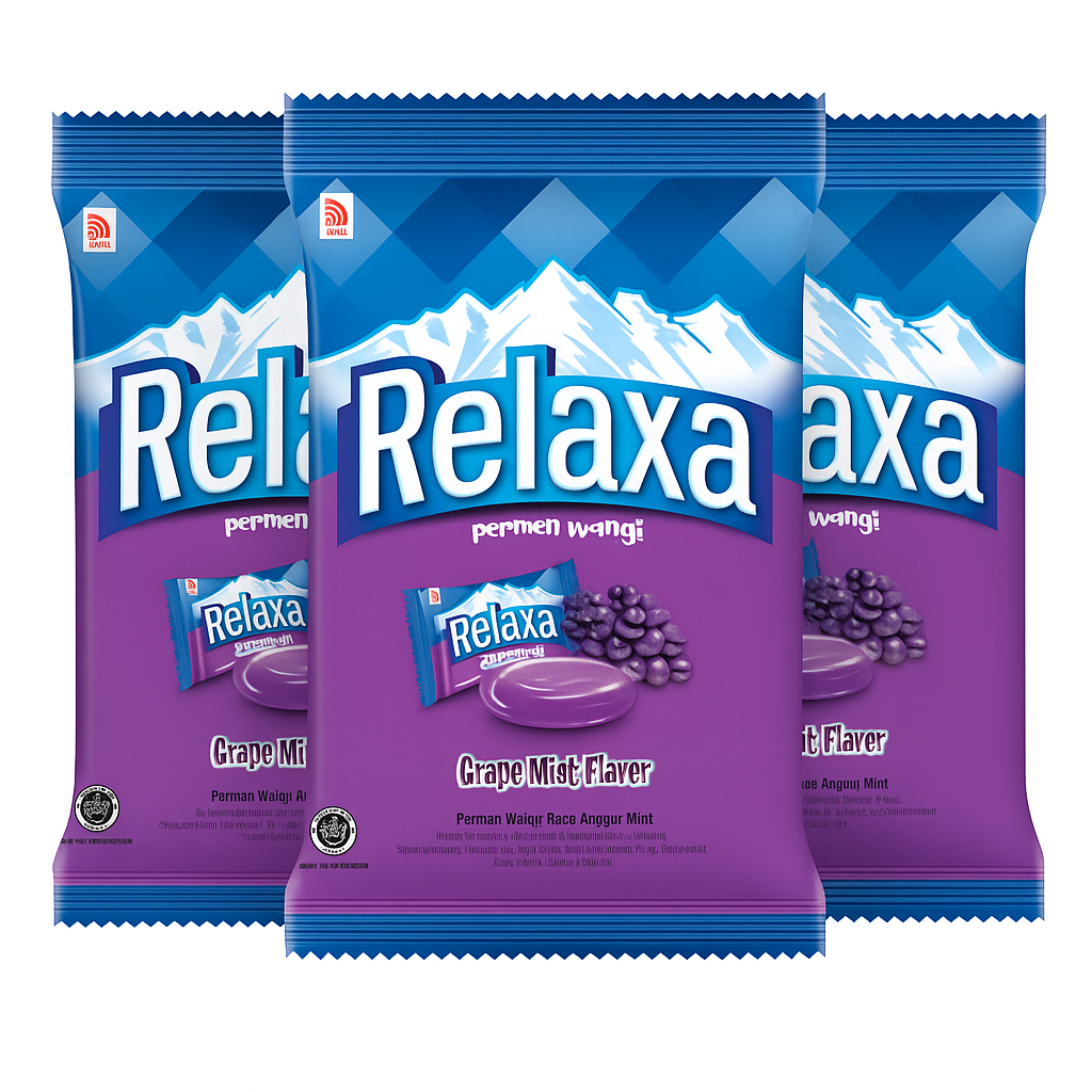 

(3 BAG) Permen Relaxa GRAPE ANGGUR isi 50 butir