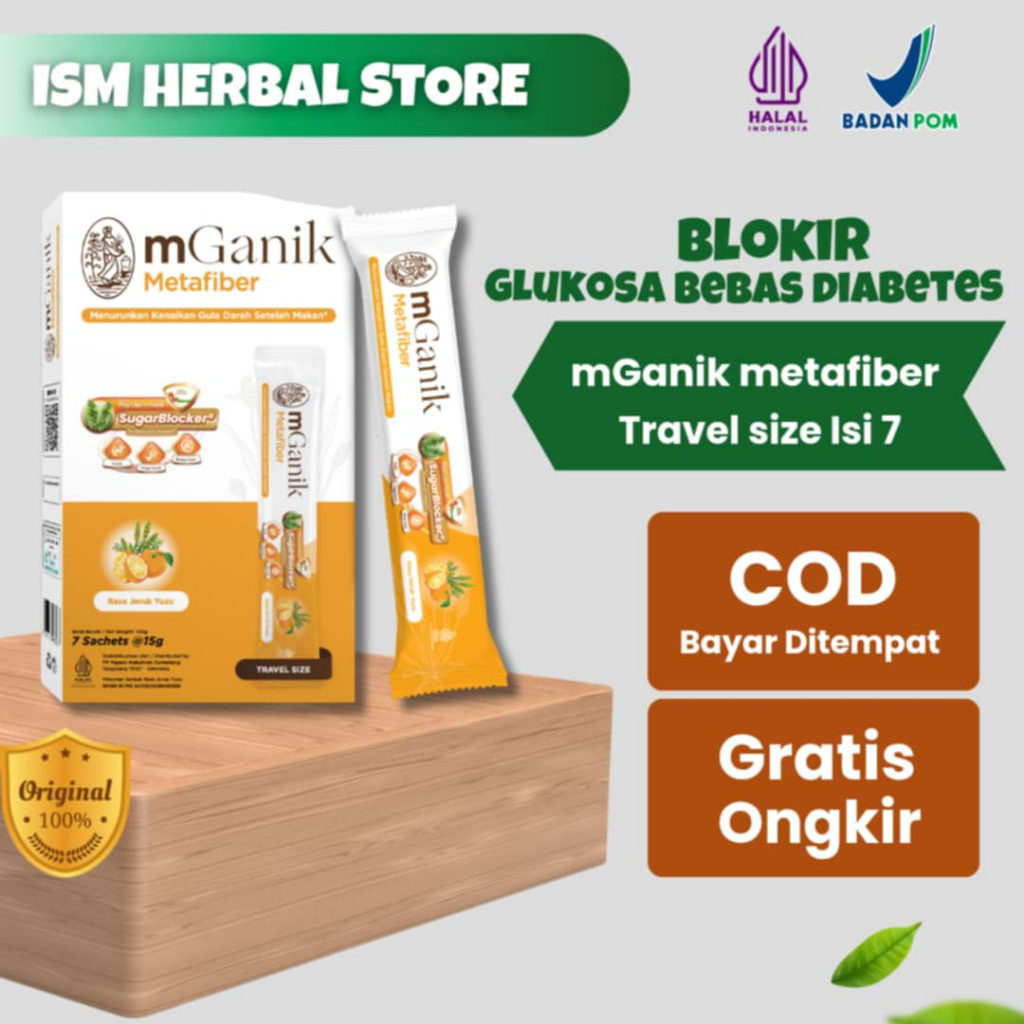 Mganik Metafiber Diabetes 7 Sachet Jeruk Yuzu