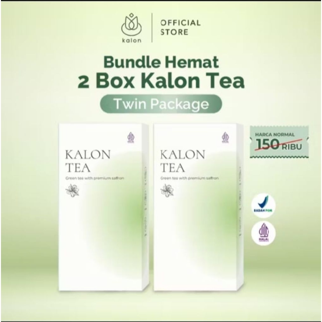 

Twin package 2 Box Kalon Tea Green Tea Saffron Premium Teh penurun berat badan Alami