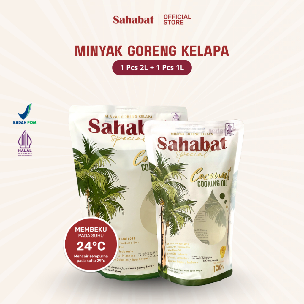 

[PAKET BUNDLE] Sahabat Special Minyak Goreng Kelapa 1L Pouch + Sahabat Special Minyak Goreng Kelapa 2L Pouch