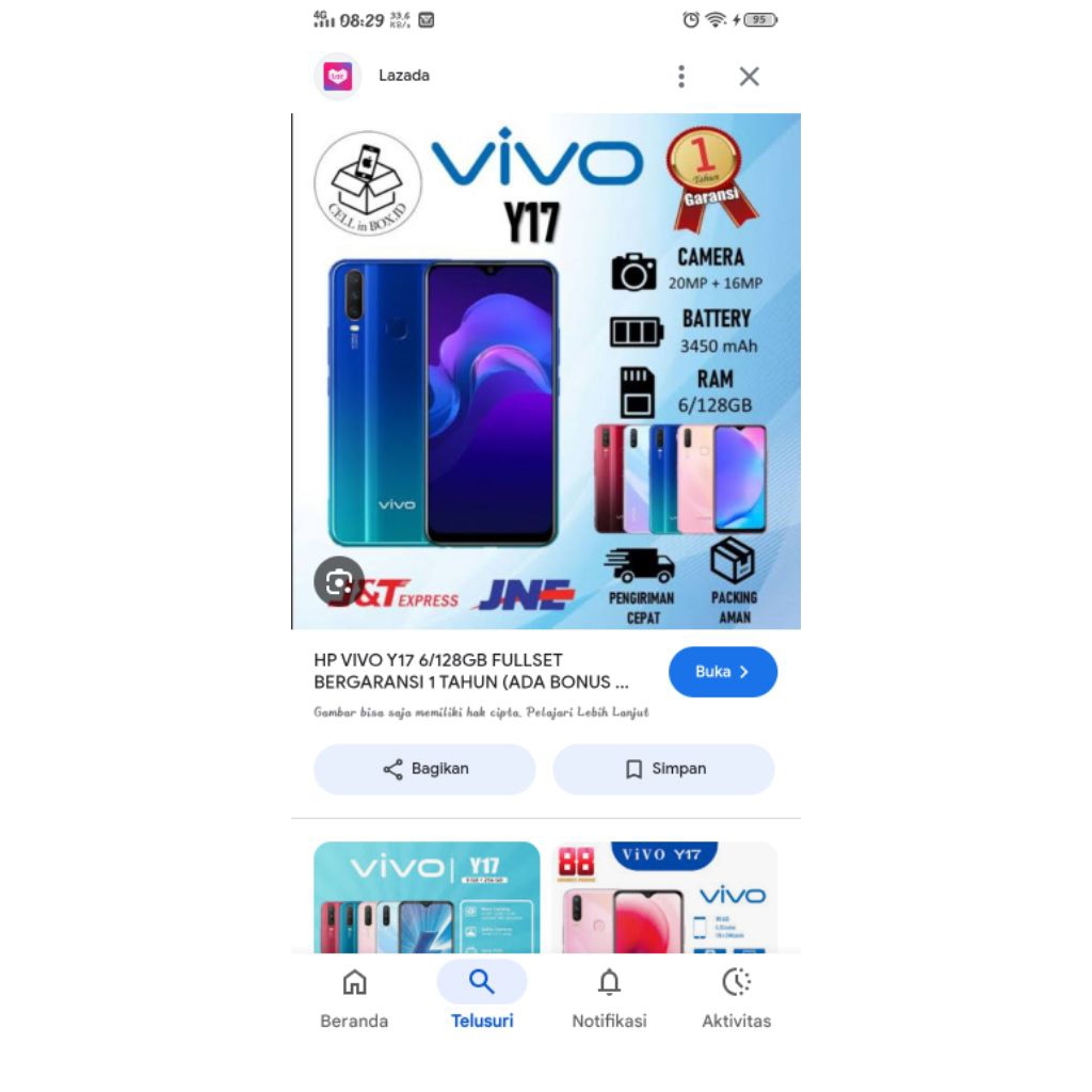 Vivo y17 referbuised Ram 8/256 gb