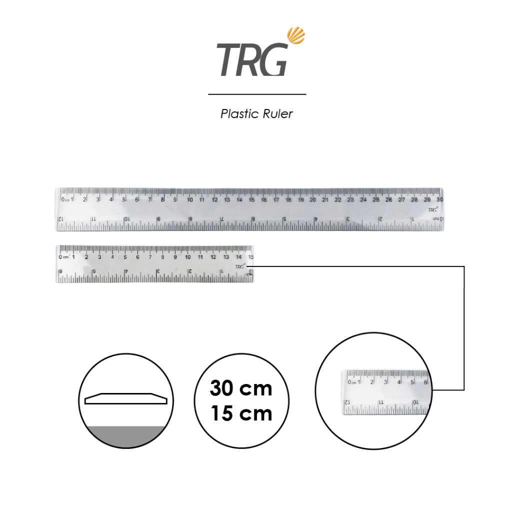 

TRG Plastic Ruler 15 30 cm RLP-15 RLP-30 - Penggaris Mistar Plastik 15cm 30cm TRG