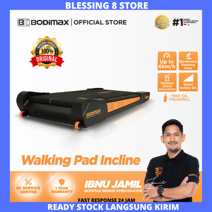 BODIMAX Walking Pad Incline TREADMIL INCLINE ALAT OLAHRAGA