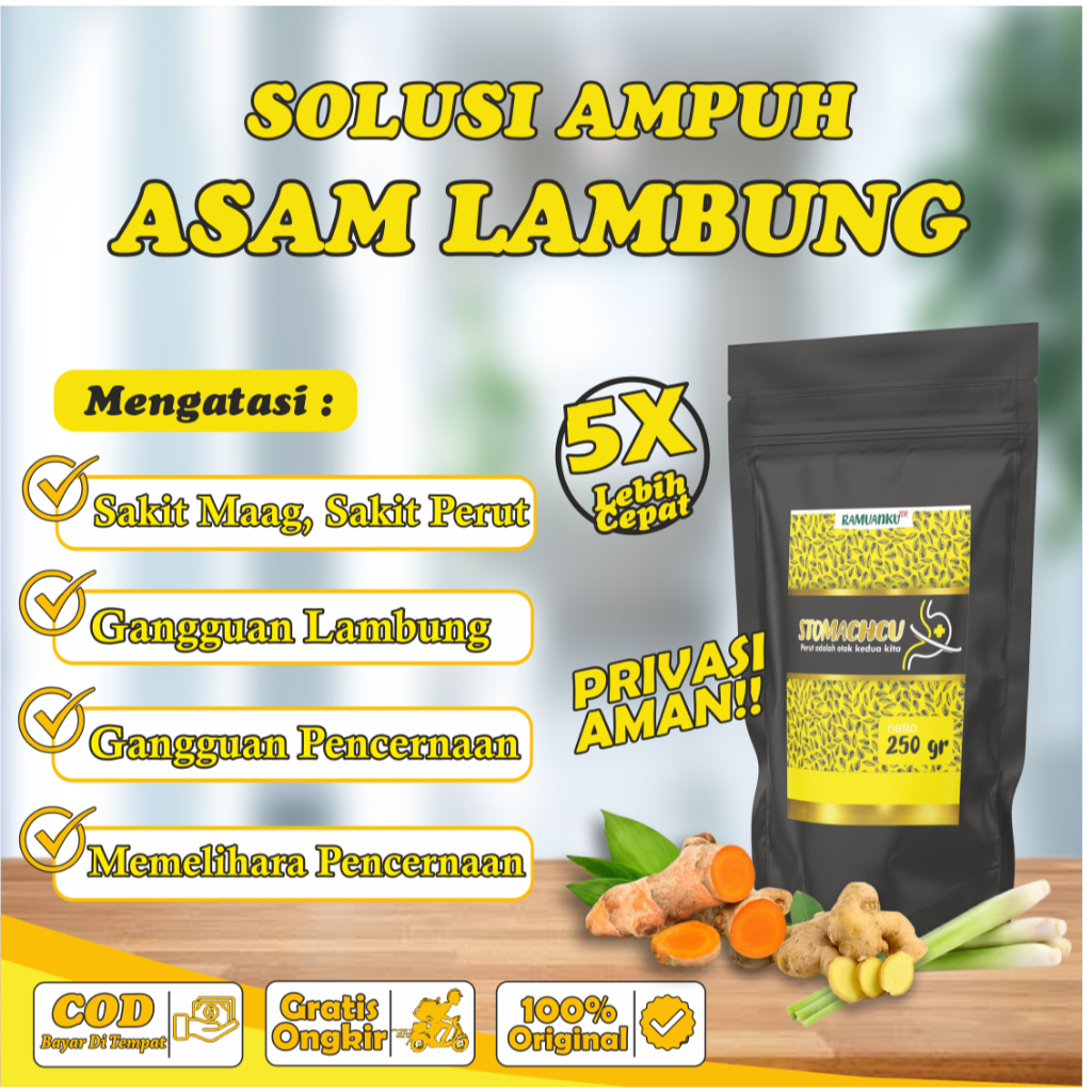 

Obat Asam Lambung Maag Kronis Gerd Masuk Angin Kembung Sesak Begah Perut Sakit Stomacu Ramuanku JSR