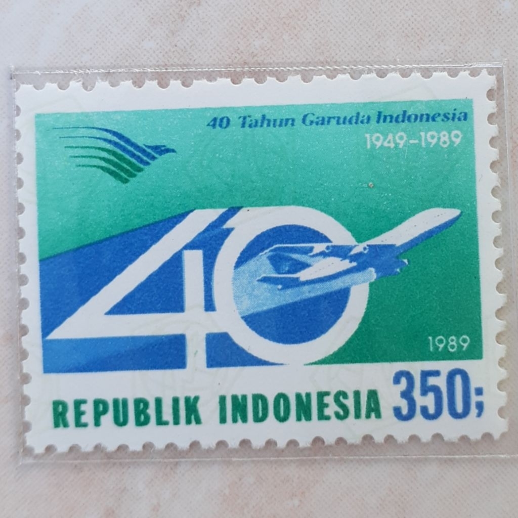 

(ID5) Perangko Indonesia 40 Tahun Garuda Indonesia Tahun 1989
