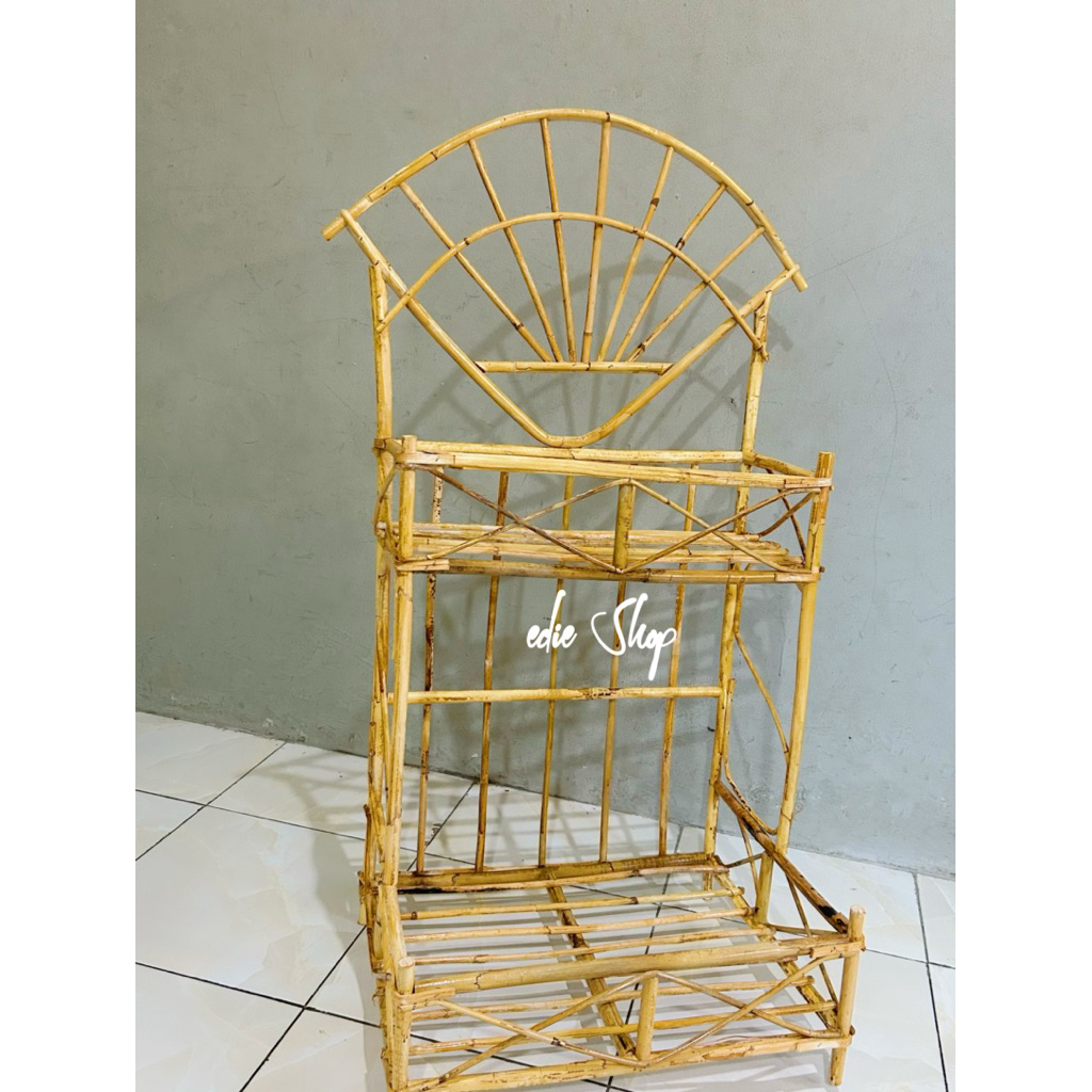 Kranjang Parsel Keranjang Parcel Rotan Kipas tingkat 2