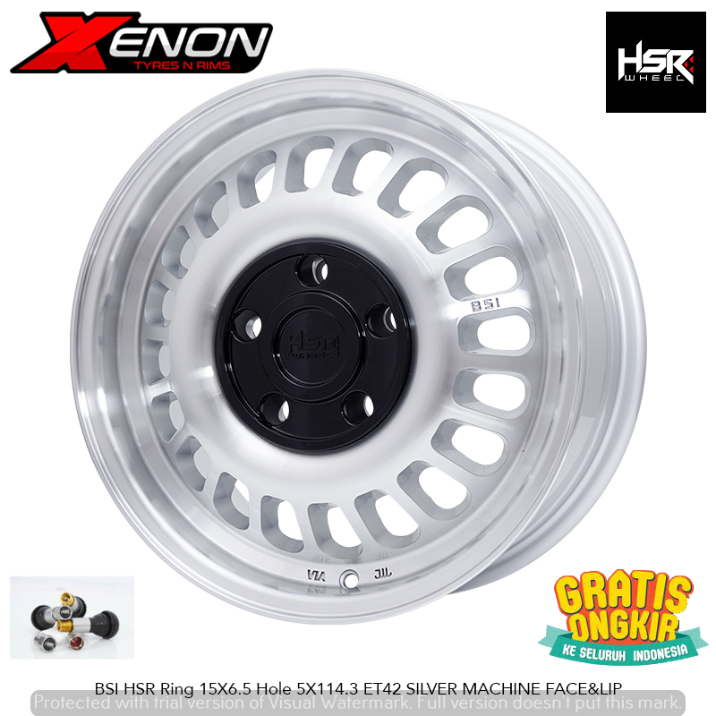 Velg Racing R15 HSR BSI Polish Model Kaleng Pcd 5x114 Ring 15 Buat Mobil Innova Ertiga Luxio Granmax