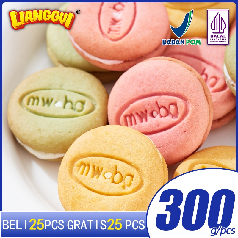 

LIANGGUI Macaron Biskuit Mini Cookies Enak Cemilan Halal Snack Viral Sehat Santai