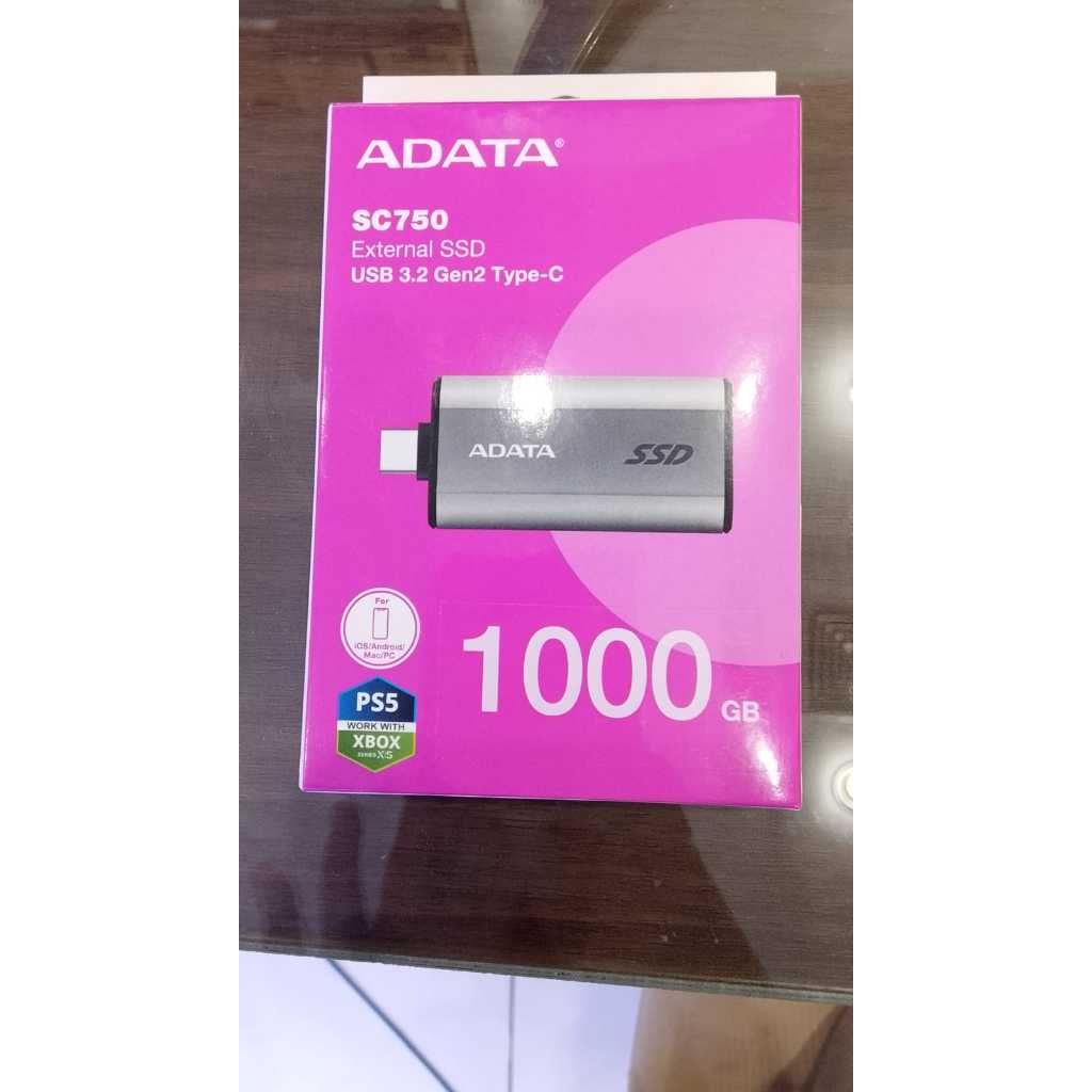 ADATA SSD SC750 1TB Portable External SSD | USB 3.2 Type-C High Speed Eksternal SSD