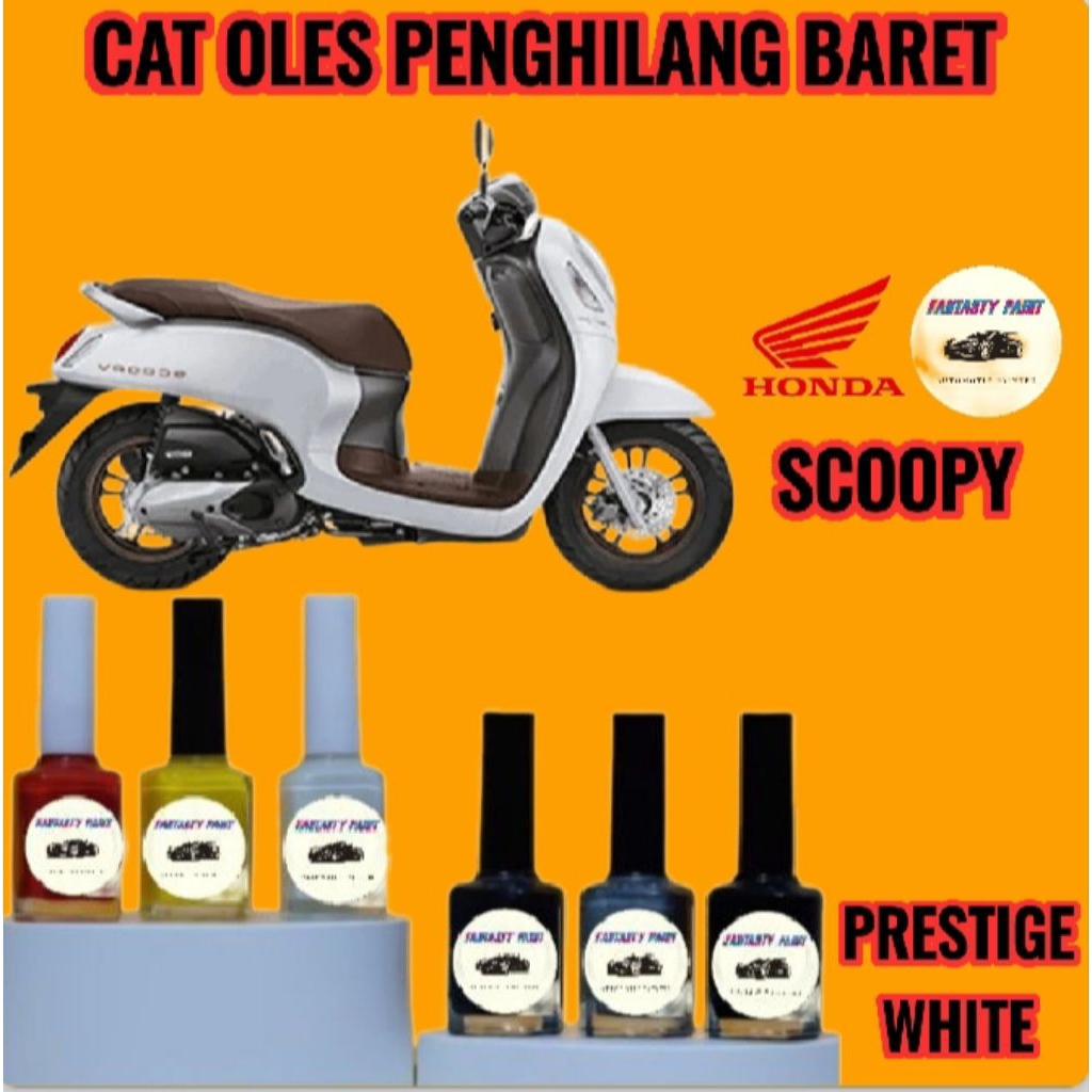 CAT OLES PENGHILANG BARET MOTOR HONDA SCOOPY 2018,2019,2020,2021,2022,2023,2024 PUTIH/PRESTIGE WHITE
