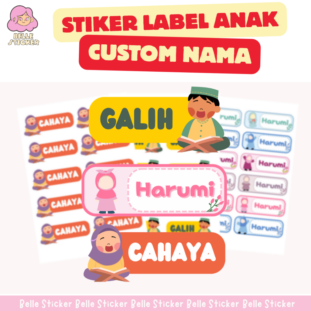 

Stiker Label Nama Anak Bisa Custom Sticker Nama Karakter Label Lunch Box dan Tumblr Anak