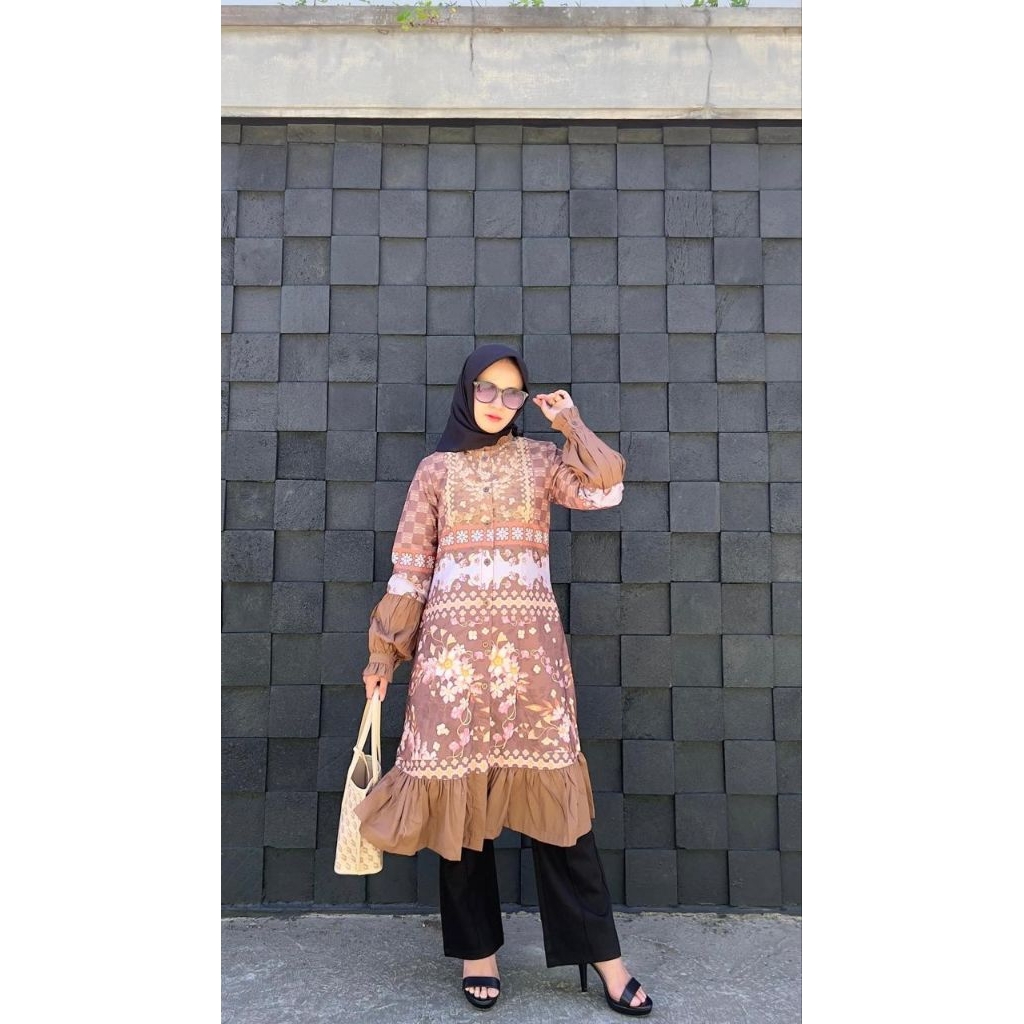 Rahima tunik by zalifa✔️tunik motif, tunik zalifa