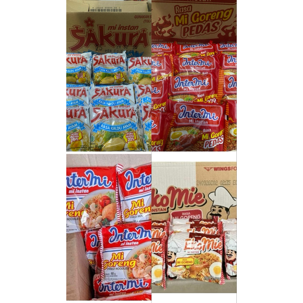 

EKOMIE GORENG INTEMIE GORENG PEDAS SAKURA MIX ISI 20 PCS