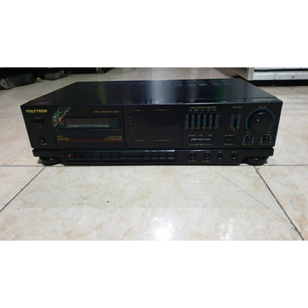 tape deck polytron singel kaset amplifier murah second bekas normal siap pakai