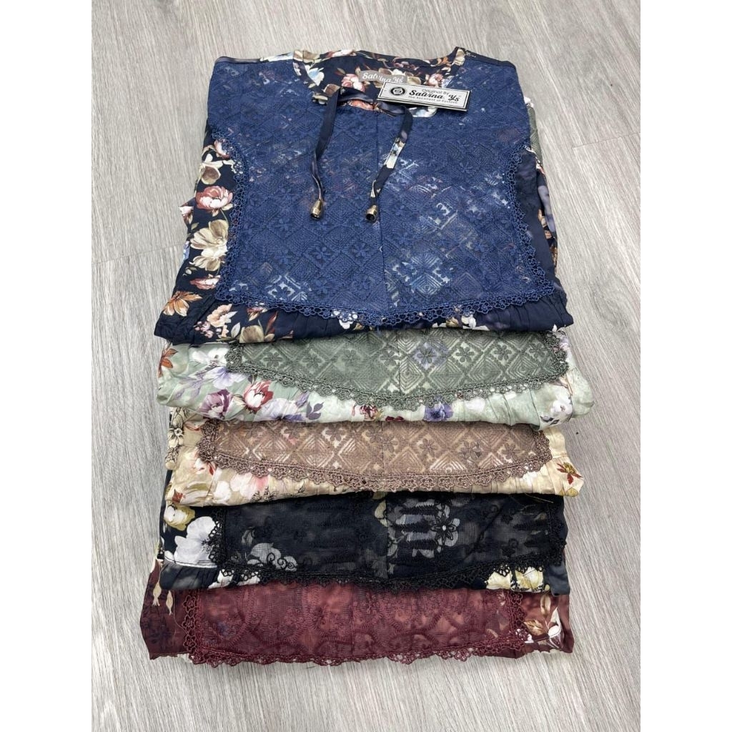 midi dres salvina motif bunga