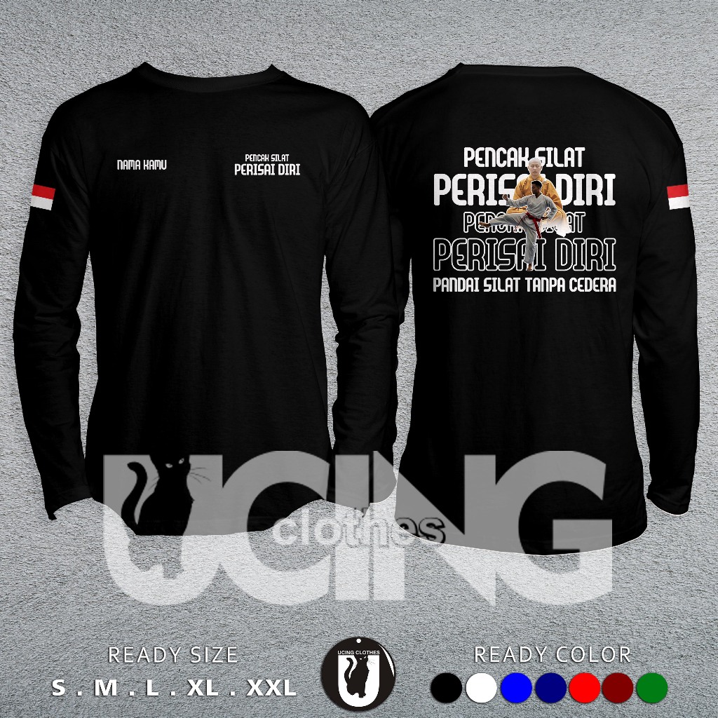 Kaos Baju Pencak Silat Perisai Diri Gratis Nama Lengan Panjang Kaos Distro