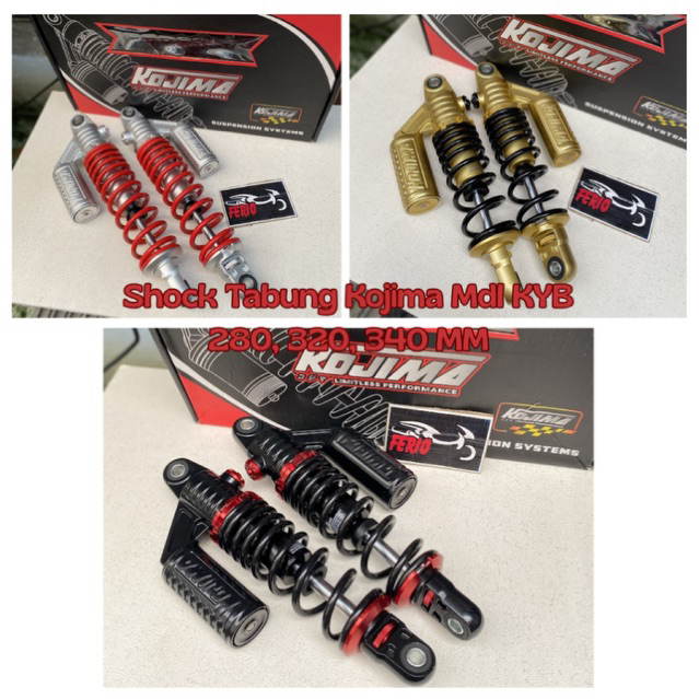 SHOCK TABUNG KYB Jupiter Vega F1zr Supra X125 Karisma RXKING Tiger GL PRO Revo Ukuran 280 320 340 MM