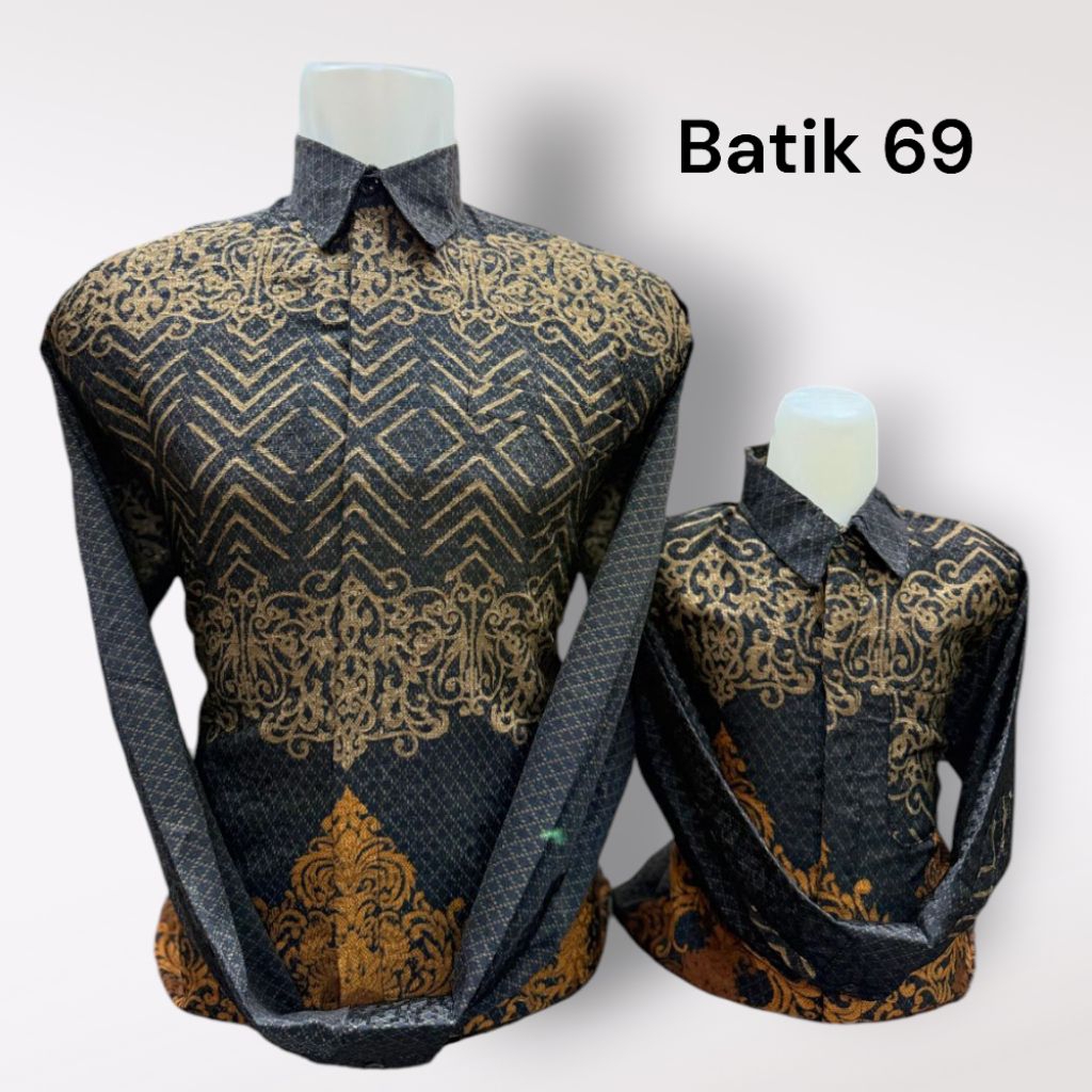 BATIK DOBBY SERAT PREMIUM 09 REGULER HITAM GOLD