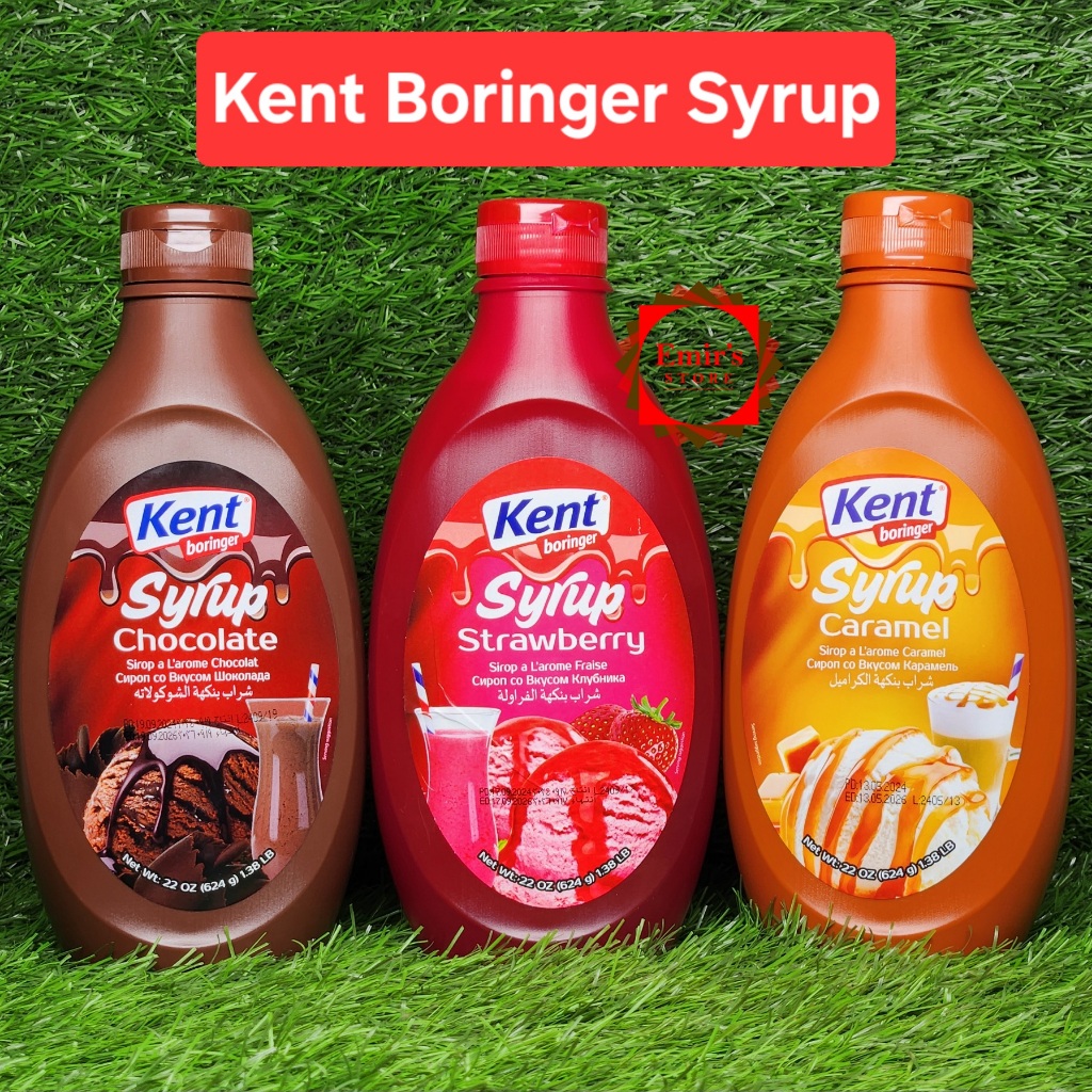 

Kent Boringer Syrup | Sirup Kent Boringer | Chocolate | Strawberry | Caramel | 624 Gr | Halal