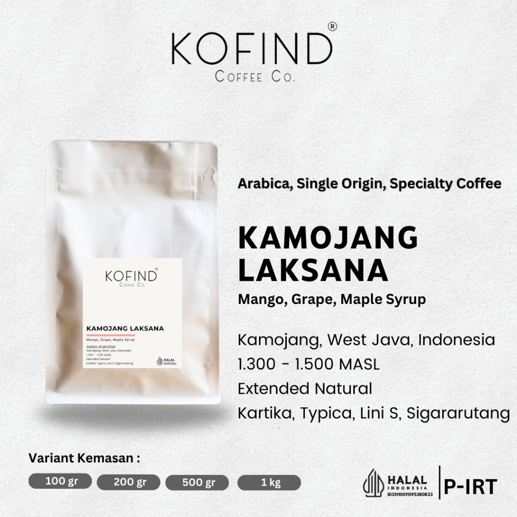 

Kopi Arabica Specialty Kamojang Laksana – Single Origin West Java | Roasted Bean & Bubuk 100gr–1kg
