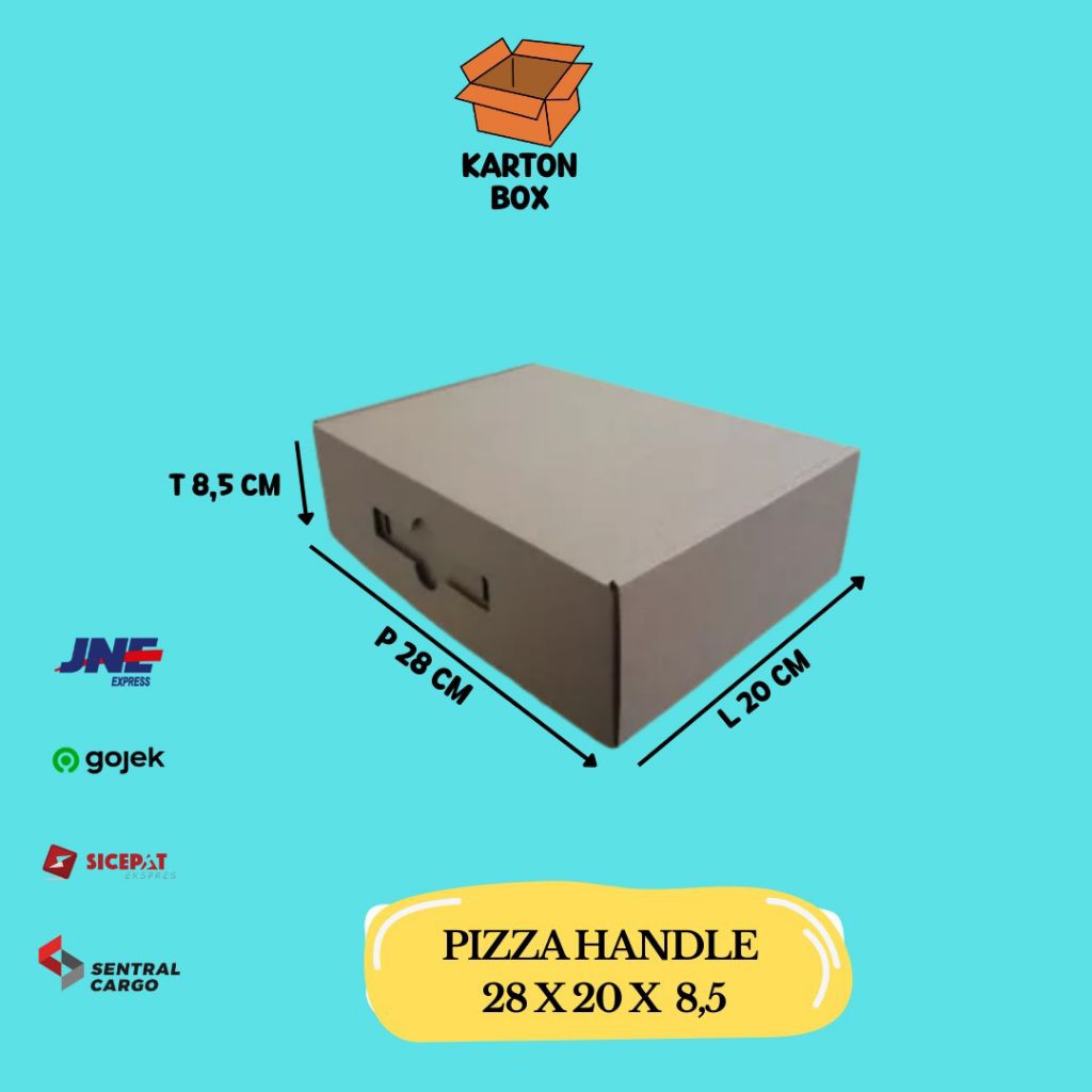 

Kardus Pizza Handle 28x20x8,5 Kardus Handle/Kardus Handle Polos/Pizza Handle polos