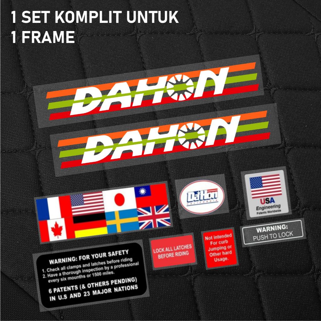 Stiker Dahon Klasik Stiker Dahon Dabike Dahon California