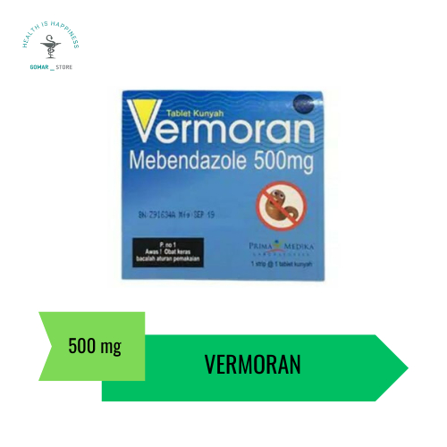 Vermoran 500mg 1 Tablet - Obat Cacing
